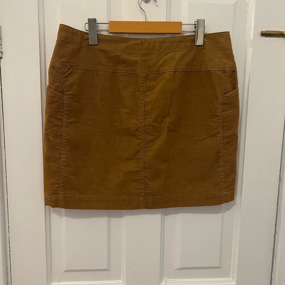 Corduroy Button-Front Tan Skirt - Picture 3 of 3